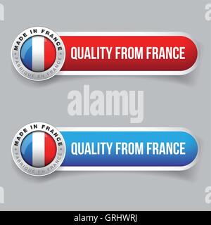 Qualität aus Frankreich - Made in Frankreich-Vektor-Taste Stock Vektor