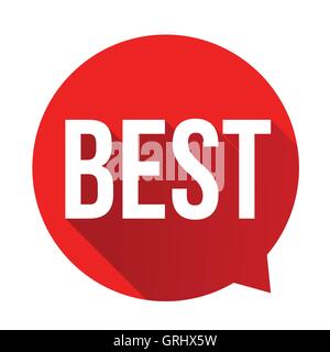 Melden Sie am besten Rede Blase Vektor rot Stock Vektor