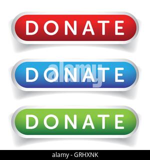 Spenden Buttonset Stock Vektor