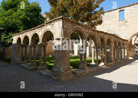 Kreuzgang des Klosters Cordeliers, in Saint-Emilion, Stadt als Weltkulturerbe durch die UNESCO Libourne Bezirk, Gironde Abteilung, Stockfoto