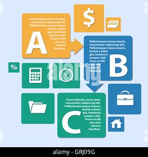 Business-Infografiken-Origami-Stil. einsetzbar für Workflow-Layout, Banner, Nummer Schritt Optionen Web Design. Vektor Stock Vektor