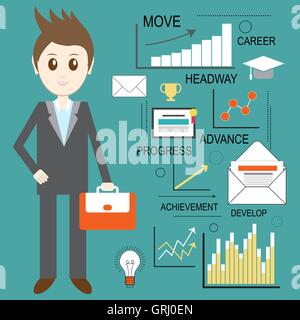 Web Analytics, Informationen und Entwicklung, Geschäftsstatistik, konzeptionelle. Vektor Stock Vektor