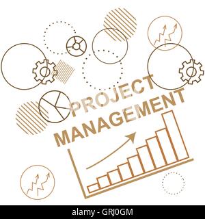 Hintergrund für das Projekt-Management, Business-Planung Prozess. Abstraktion. Vektor Stock Vektor