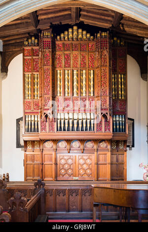 Die herrlichen Lady Eleanor-Orgel, Kirche St. Cybi, Holyhead, Anglesey, Wales, UK Stockfoto