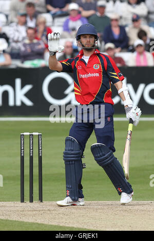 Essex skipper James Foster - Essex Adler Vs Worcestershire Royals - Clydesdale Bank CB40 Gruppe A Cricket auf dem Ford County Ground, Chelmsford - 13.05.12 Stockfoto