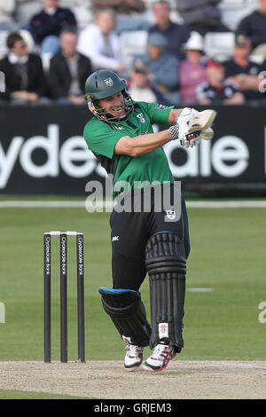 Michael Klinger in Aktion für Worcestershire - Essex Adler Vs Worcestershire Royals - Clydesdale Bank CB40 Gruppe A Cricket auf dem Ford County Ground, Chelmsford - 13.05.12 Wimper Stockfoto