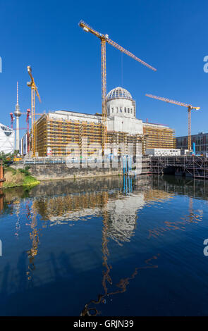 Wiederaufbau des Berliner Schlosses (Stadtschloss) / Berliner Stadtschloss. Stockfoto