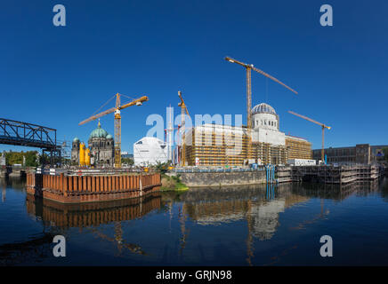 Wiederaufbau des Berliner Schlosses (Stadtschloss) / Berliner Stadtschloss. Stockfoto