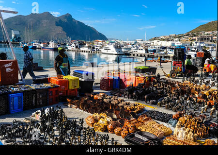 Hout Bay einem Küstenvorort von Cape Town, Südafrika. Der Hafen. Stockfoto