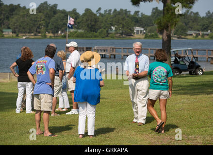 Boot-Kirche in Lake Marion, South Carolina. Unter der Leitung von The Reverend Dr. Reginald Thackston, ein ehemaliger United Methodist Minister. Stockfoto