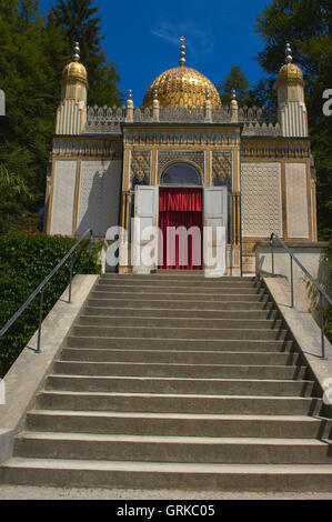 Linderhof, maurischen Kiosk, orientalische Gebäude, Schloss Linderhof, Linderhof Palast, Schloss Linderhof, Oberbayern, Bayern, Keim Stockfoto