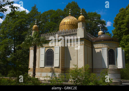 Linderhof, maurischen Kiosk, orientalische Gebäude, Schloss Linderhof, Linderhof Palast, Schloss Linderhof, Oberbayern, Bayern, Keim Stockfoto