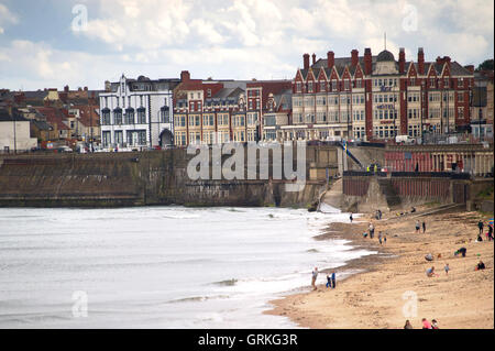 Whitley Bay Strand und promenade Stockfoto