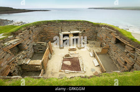 Schottische prähistorische Stätte in Orkney. Skara Brae. Schottland. UK Stockfoto