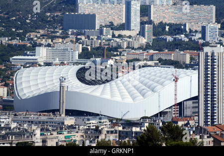 Le Nouveau Stade Velodrome Marseille Bouches-du-Rhome Frankreich Stockfoto