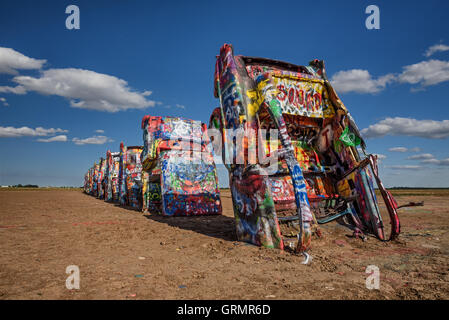 Cadillac Ranch in Amarillo Stockfoto