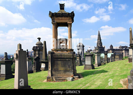 Historischer Friedhof in Glasgow - Nekropole. Glasgow, Scotland, UK Stockfoto