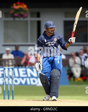 Ravinder Bopara Partituren 200 Läufe für Essex zu seinem Team ins Halbfinale - Leicestershire Foxes Vs Essex Adler - Freunde Provident Trophy Viertelfinal-Grace Road, Leicester - 06.04.08 Stockfoto