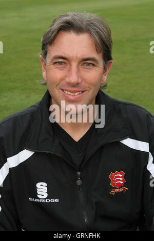 Chris Silverwood von Essex posiert für ein individuelles Foto - Essex CCC Pressetag im Ford County Ground - 04.07.10 Stockfoto