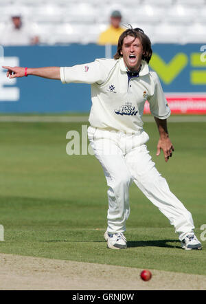 Ian Harvey von Derbyshire - Essex CCC Vs Derbyshire CCC - LV County Championship bei Ford County Ground, Chelmsford, Essex - 19.04.07 Stockfoto