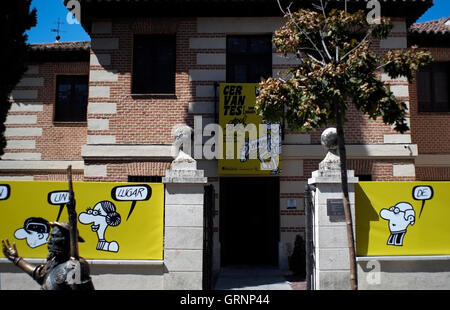 Das Cervantes Birthplace Museum sieht in Alcala De Henares, Spanien 30. August 2016. Copyright Foto John Voos Stockfoto