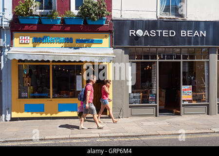 Restaurants in Westow Straße im Crystal Palace, London England Vereinigtes Königreich UK Stockfoto