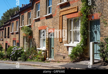 Viktorianischen Reihenhaus befindet sich in Crystal Palace, England, Vereinigtes Königreich UK Stockfoto