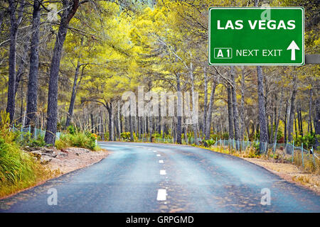 LAS VEGAS Schild gegen klarer blauen Himmel Stockfoto