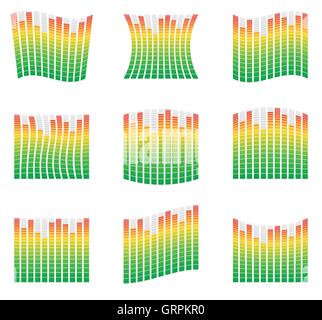 EQ, Equalizer-Element für Musik im Zusammenhang mit design Stock Vektor