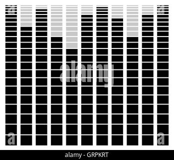 EQ, Equalizer-Element für Musik im Zusammenhang mit design Stock Vektor