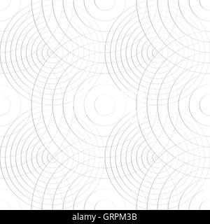 Zellulären Muster mit dünnen Linien der Kreise. (Reproduzierbare subtile Textur) Stock Vektor