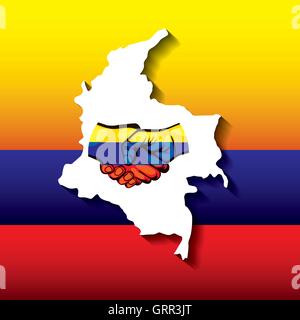 Kolumbianische Friedenssymbol Vereinbarung Stock Vektor