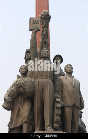 Grand Denkmal der Mansudae Hill, Pyongyang, Nordkorea Stockfoto