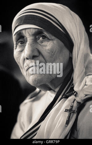 Porträt von Mutter Teresa, die heilige Teresa von Kalkutta Stockfoto