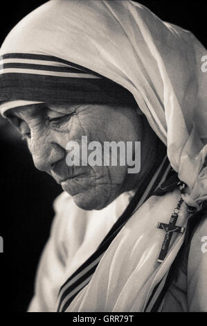 Porträt von Mutter Teresa, die heilige Teresa von Kalkutta Stockfoto