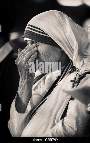 Porträt von Mutter Teresa, die heilige Teresa von Kalkutta Stockfoto