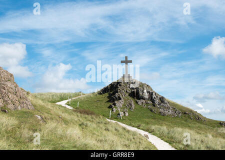 Kreuz auf Llanddwyn Insel Anglesey Stockfoto