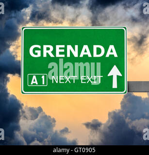 GRENADA-Schild gegen klar blauen Himmel Stockfoto