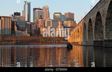 Minneapolis. Bild der Stadt von Minneapolis am Morgen. Stockfoto