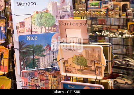 Souvenir-Shop in Monte Carlo, Fürstentum Monaco, Europa Stockfoto