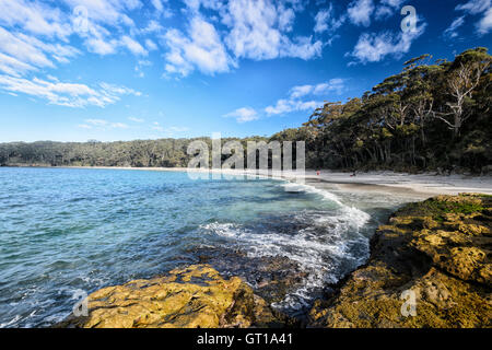 Anzeigen von Murrays Strand in der malerischen Jervis Bay, booderee Nationalpark, New South Wales, NSW, Australien Stockfoto