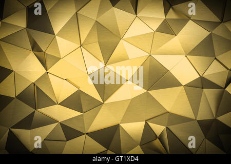 Metall-Dreieck Mosaik Hintergrund 3d render Stockfoto