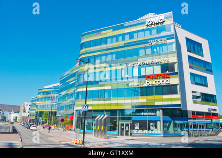 Büro Gebäude, Töölönlahdenkatu, Kansalaistorin blieb, Helsinki, Finnland Stockfoto