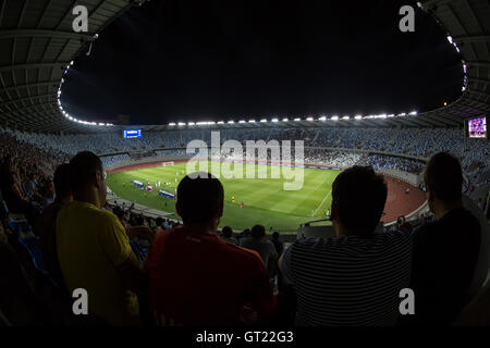 Tiflis, Georgien - 18. August 2016: Innenansicht des Boris Paichadze Dinamo Arena während der UEFA Europa League, erste Runde Stockfoto