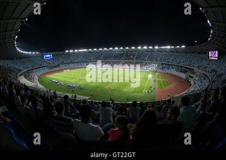 Tiflis, Georgien - 18. August 2016: Innenansicht des Boris Paichadze Dinamo Arena während der UEFA Europa League, erste Runde Stockfoto