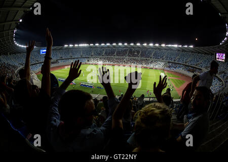 Tiflis, Georgien - 18. August 2016: Innenansicht des Boris Paichadze Dinamo Arena während der UEFA Europa League, erste Runde Stockfoto