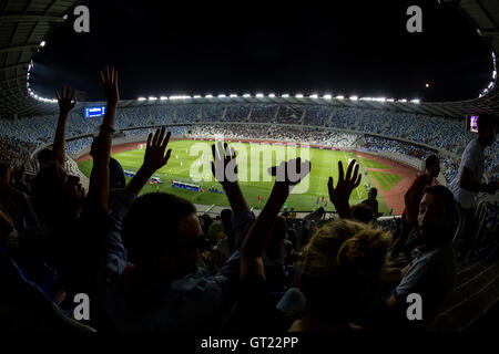 Tiflis, Georgien - 18. August 2016: Innenansicht des Boris Paichadze Dinamo Arena während der UEFA Europa League, erste Runde Stockfoto