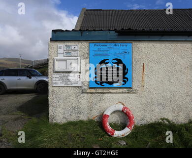 Willkommen auf Ulva Ferry zeichen Schottland september 2016 Stockfoto