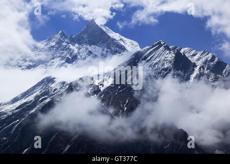 Anzeigen von MBC, Nepal Stockfoto