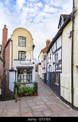 Attraktive Burg Oststraße in Bridgnorth, Shropshire, England, UK Stockfoto